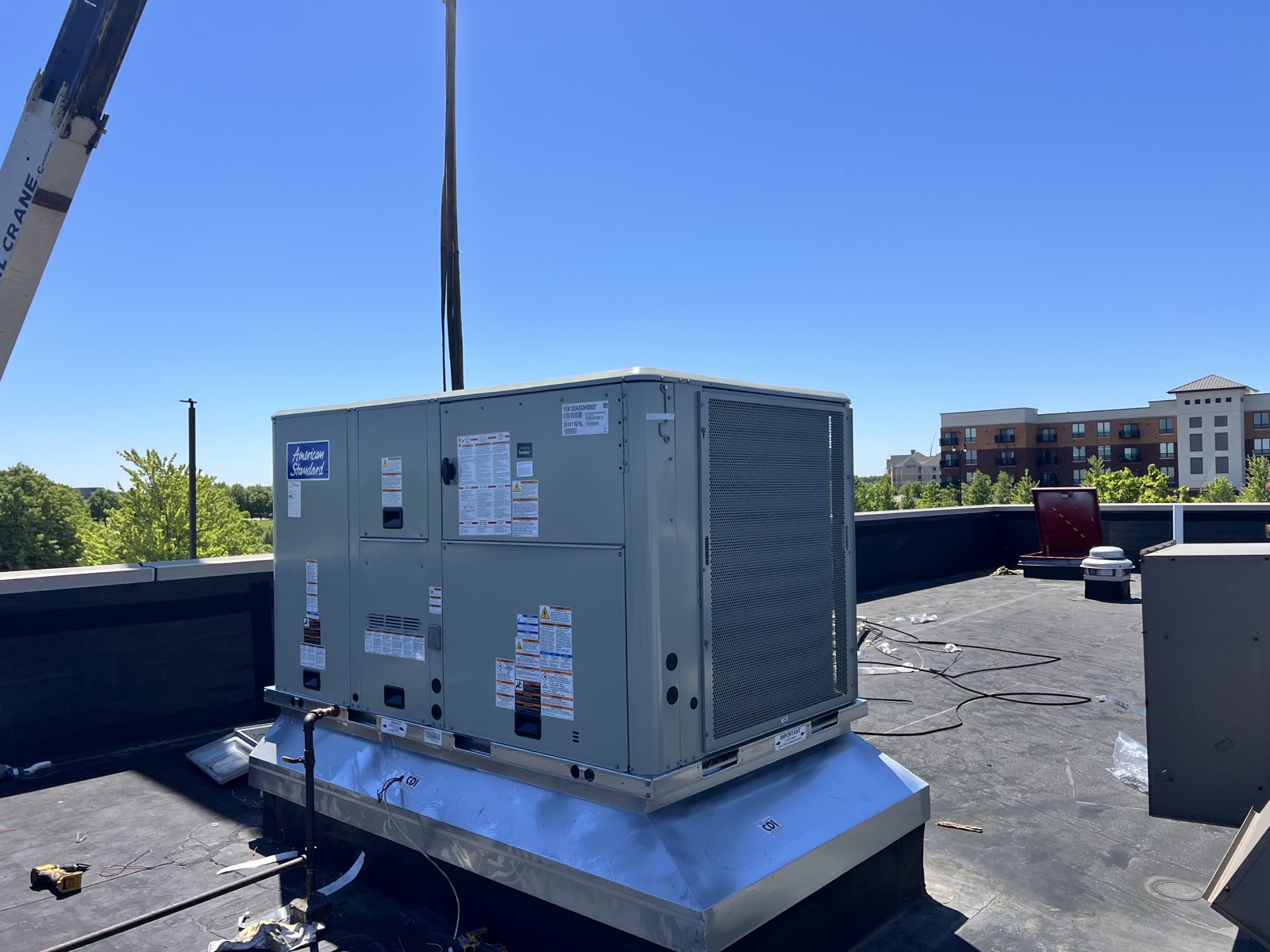 Completed commercial rooftop unit replacement