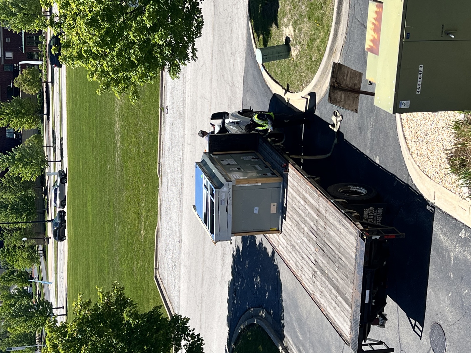New rooftop unit arriving for installation