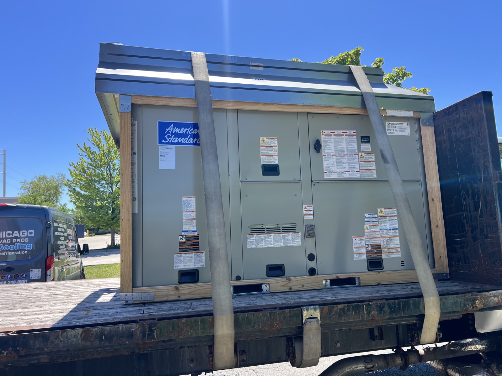 New commercial rooftop unit delivered