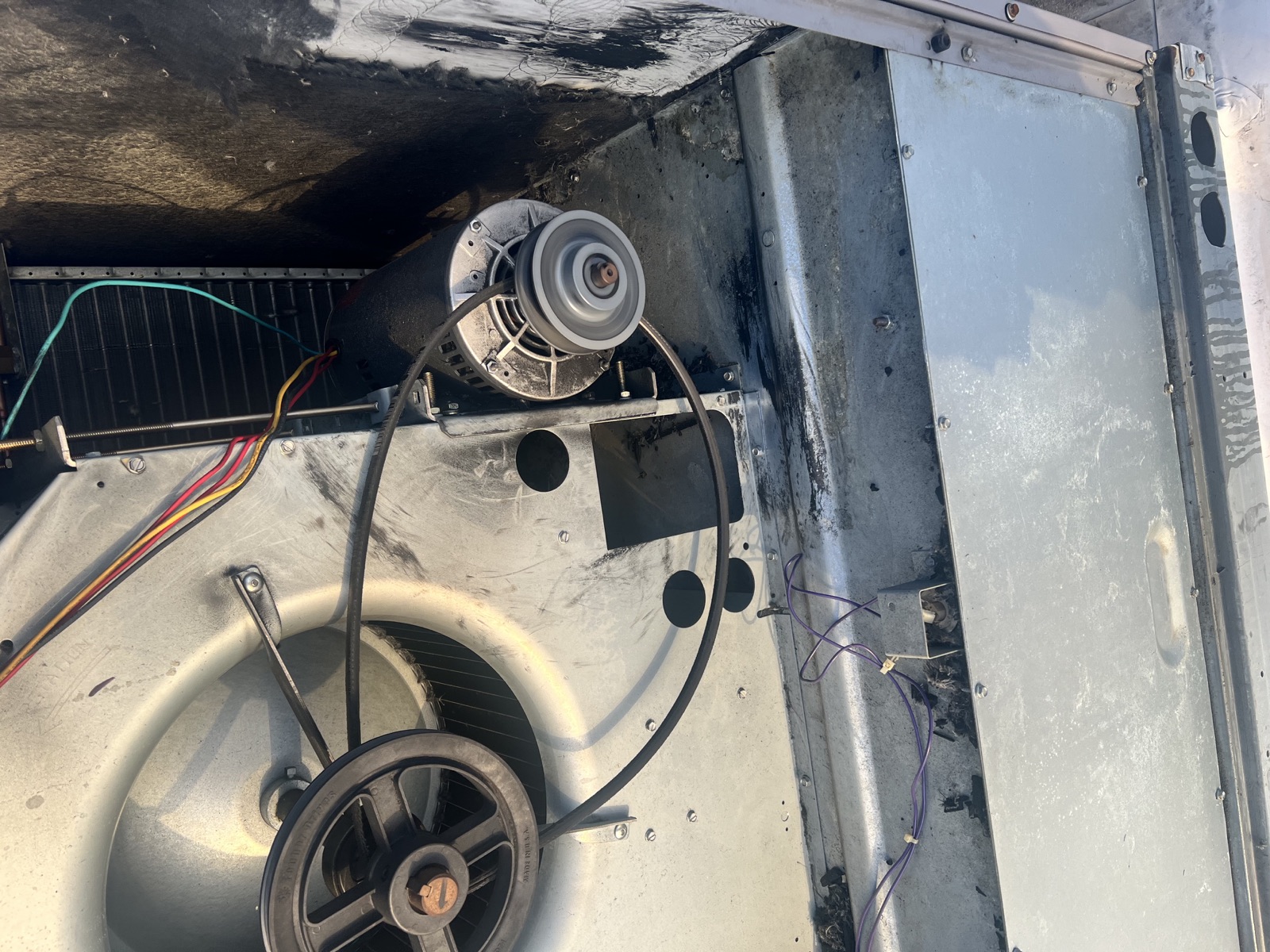 Rooftop unit blower repair